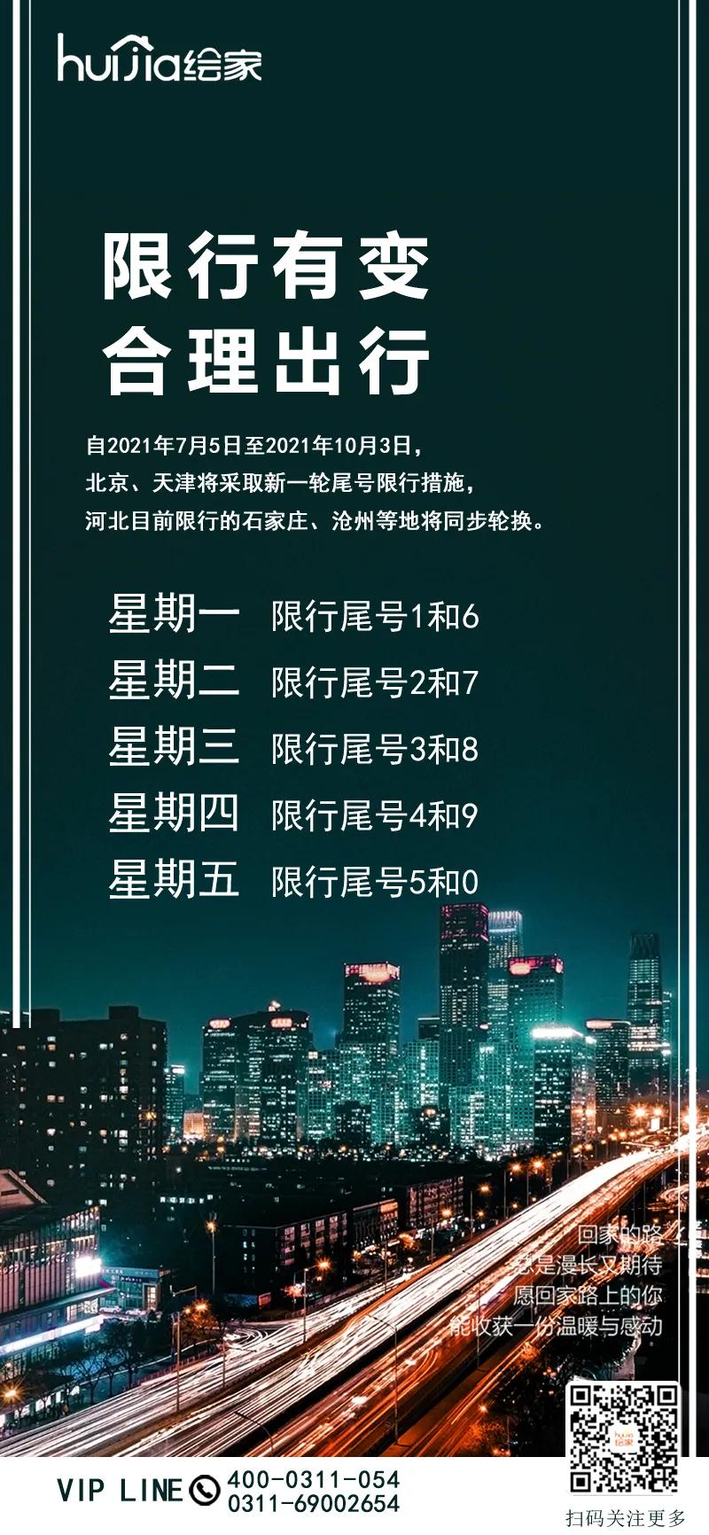 石家庄限行2020年10月图片