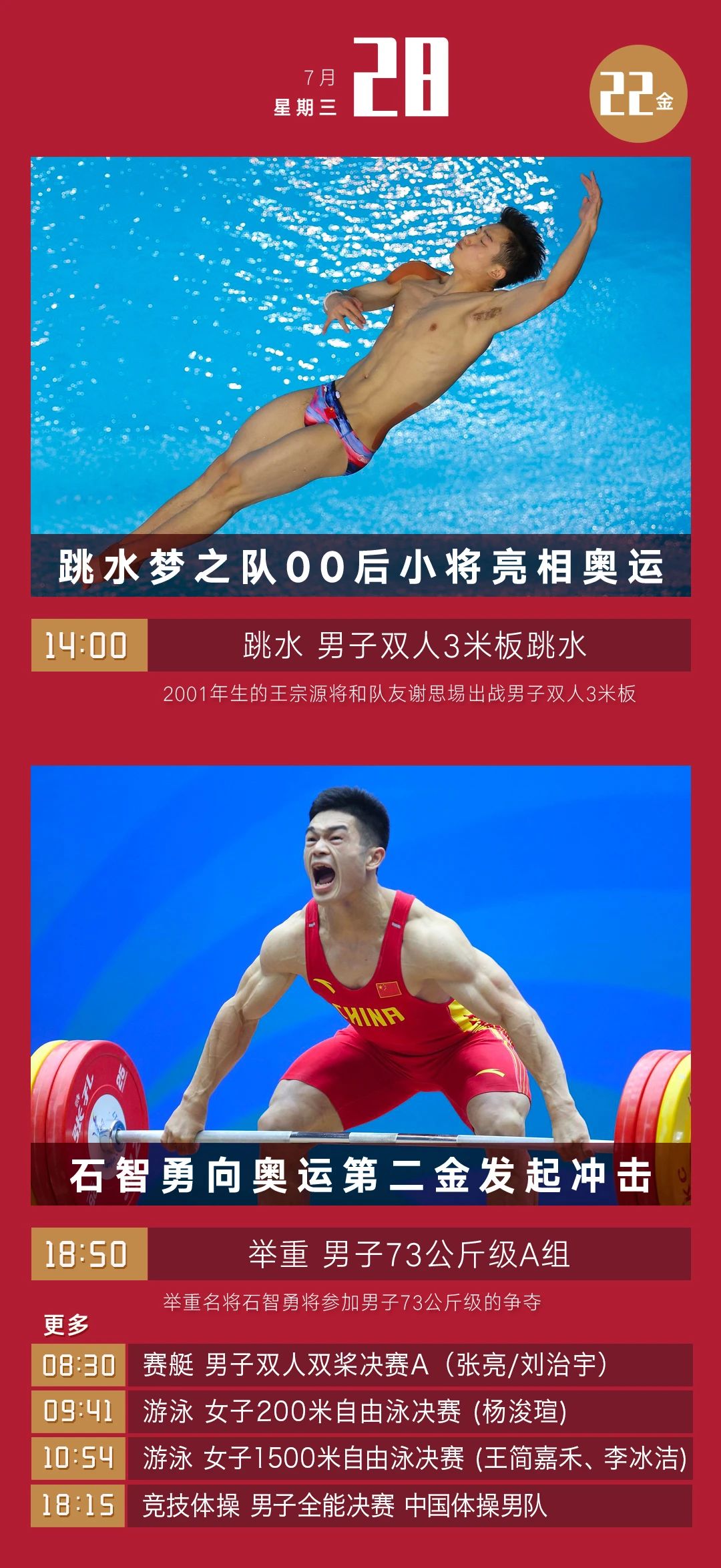 开幕式就在今晚！东京奥运会每日观赛指南来了！(图4)